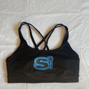 Black S3 Logo Lululemon Energy Bra - Size 8